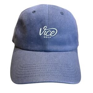 Vice Golf Navy Blue Strap Hat Dad Cap Adjustable Low Profile